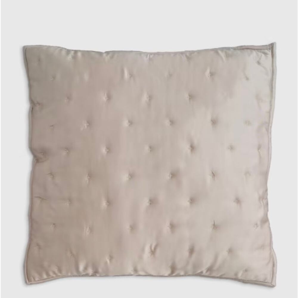 Quince Bamboo Dream Quilted Euro Sham 20"X 20" Sham Light Blush NWOT #5